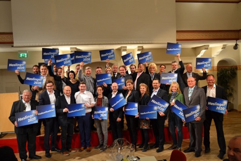 Mit 96 Prozent wurde Thomas Haslinger als Vorsitzender des Kreisverbandes Landshut-Stadt wiedergewählt. 97 Prozent nominierten ihn als Kandidaten für die Oberbürgermeisterwahl 2020.