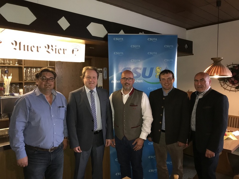 Auf der Ortshauptversammlung der CSU Rottenburg wurden Markus Kutzer, Laurentius Seidl, Martin Giftthaler und Siegfried Ziegler als Delegierte für die Kreisvertreterversammlung zur Europawahl 2019 gewählt. 